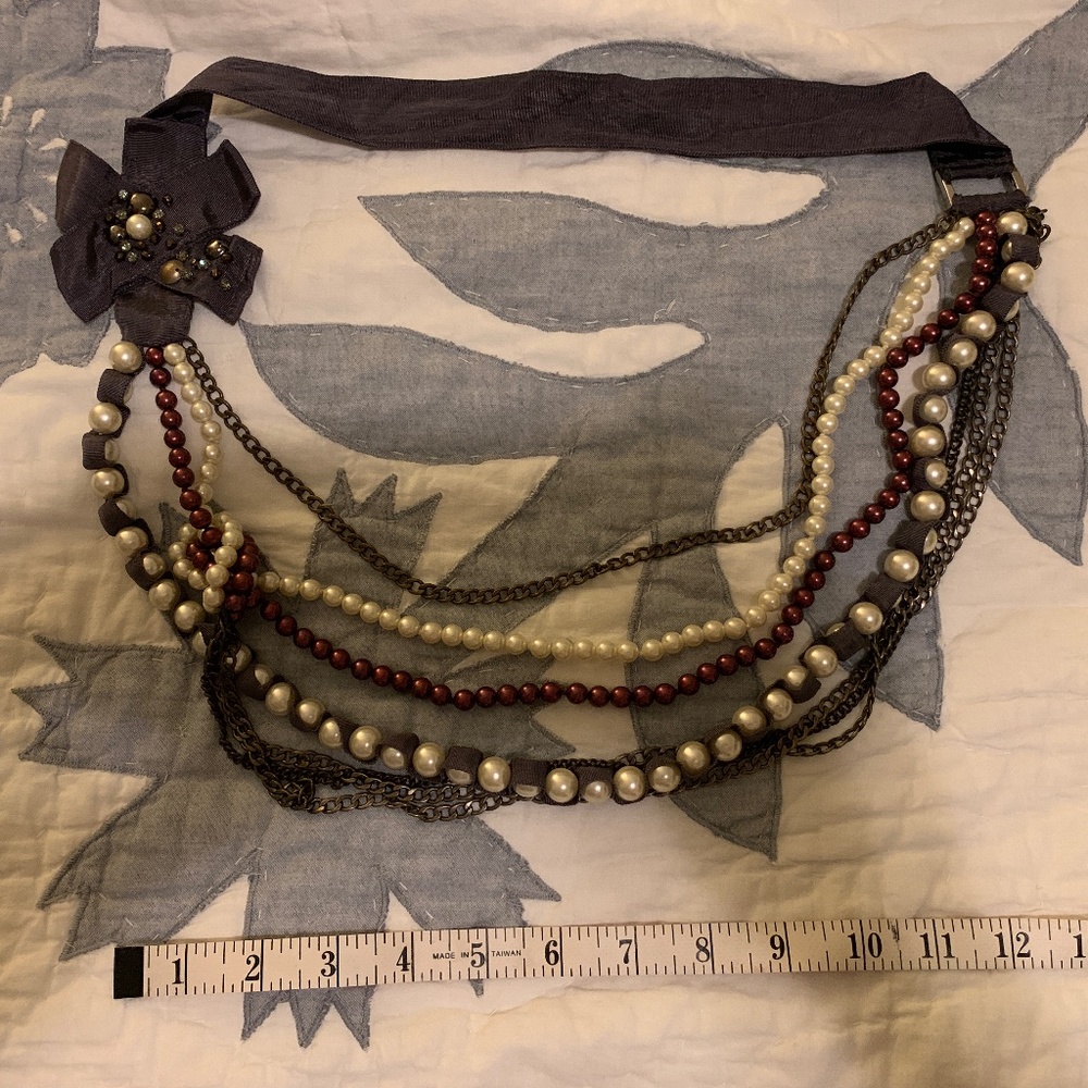 Stella & Dot Musette Chain, Pearl Crystal Necklace